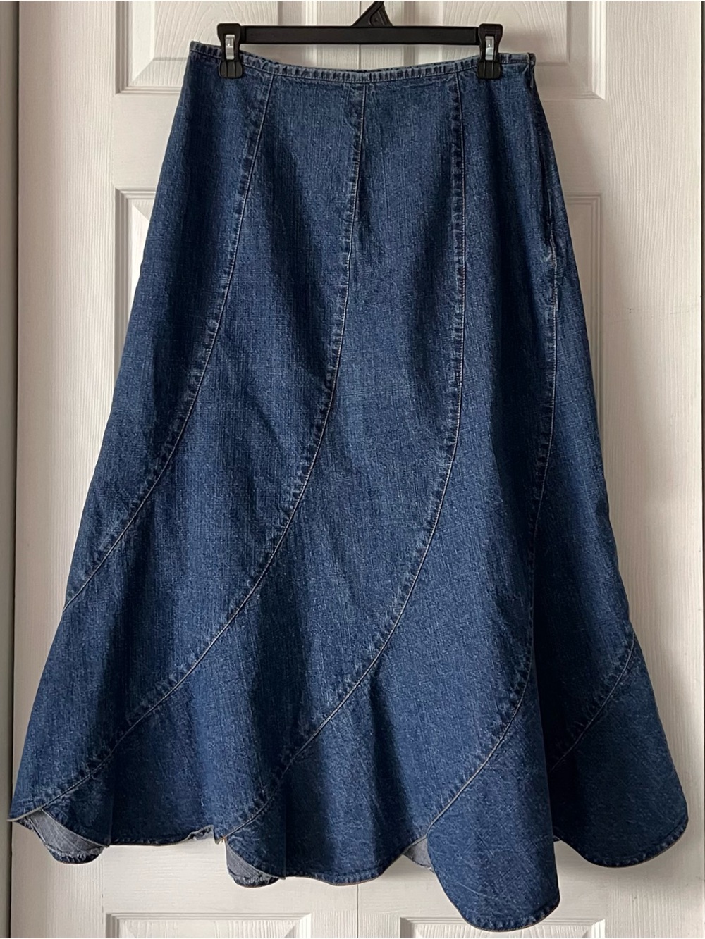 Crossing Pointe Denim Maxi Skirt